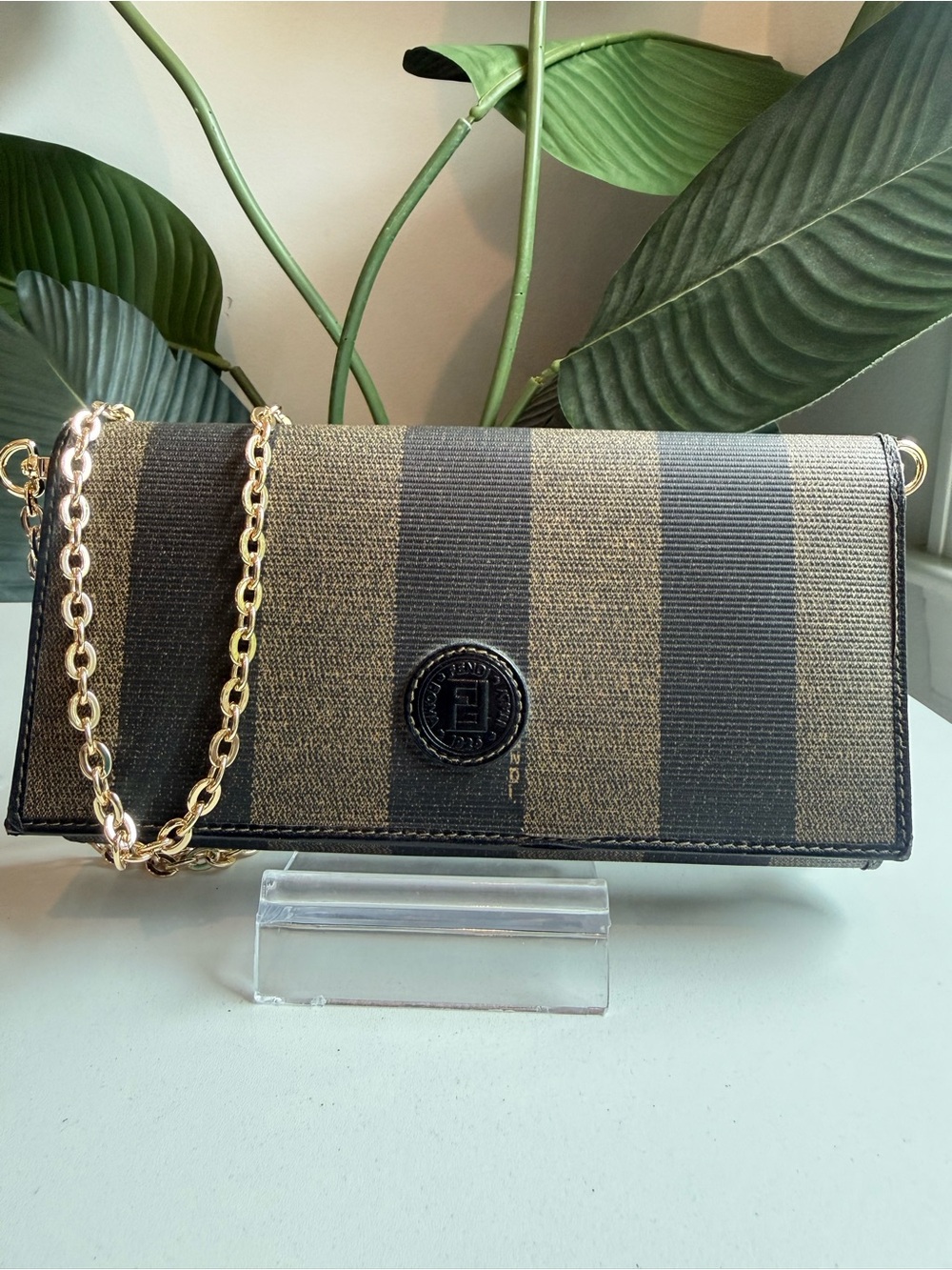 Fendi ‘Pequin Striped Long Continental Wallet’